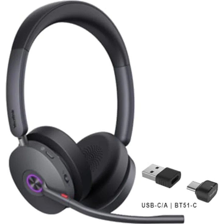 Yealink BH 74 UC Headset – Bluetooth, Hybrid ANC, 32h Gesprächszeit, USB-C/A, 50m Reichweite – Bild 5