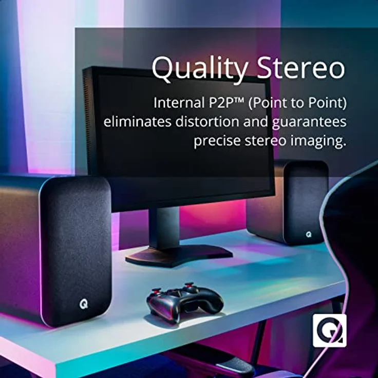 Q Acoustics M20 HD Lautsprecher, kabelloses Musiksystem, Bücherregal-Lautsprecher im Paar, Weiß – Bild 5