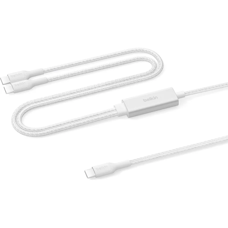 Belkin CAC004hq1.5MWH USB 2.0 Kabel, 1,5 m, 2 x USB C, weiß, max. 0,48 Gbit/s, schnellladefähig