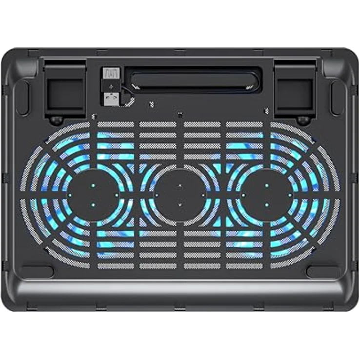 Conceptronic CNBCOOLPAD2F, Kühlsystem für Notebooks bis 15,6 Zoll, 2 ultraleise Lüfter, 2-stufige Höhenverstellung, schwarz – Bild 3