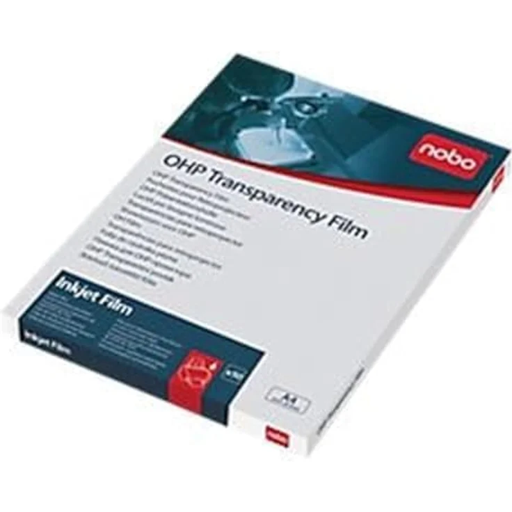 Nobo Folie 50 Stück DIN A4 für Inkjetdrucker 120my Stärke Kompatibel mit Tintenstrahldrucker – Bild 2