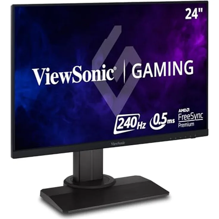ViewSonic Omni XG2431 24 Zoll 1080p 0,5ms 240Hz Gaming Monitor in Schwarz mit AMD FreeSync Premium, Advanced Ergonomics, Eye Care, HDMI und DisplayPort für Esports