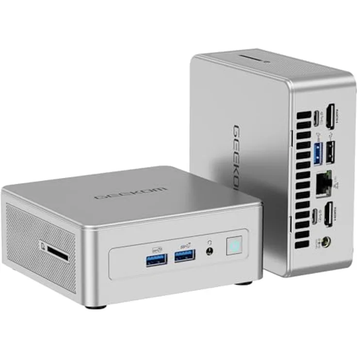 GEEKOM Mini PC AE7 Ryzen 9 7940HS 32GB DDR5 1TB SSD Window 11 Pro | USB 4 | WiFi 6E | BT5.2, Schwarz