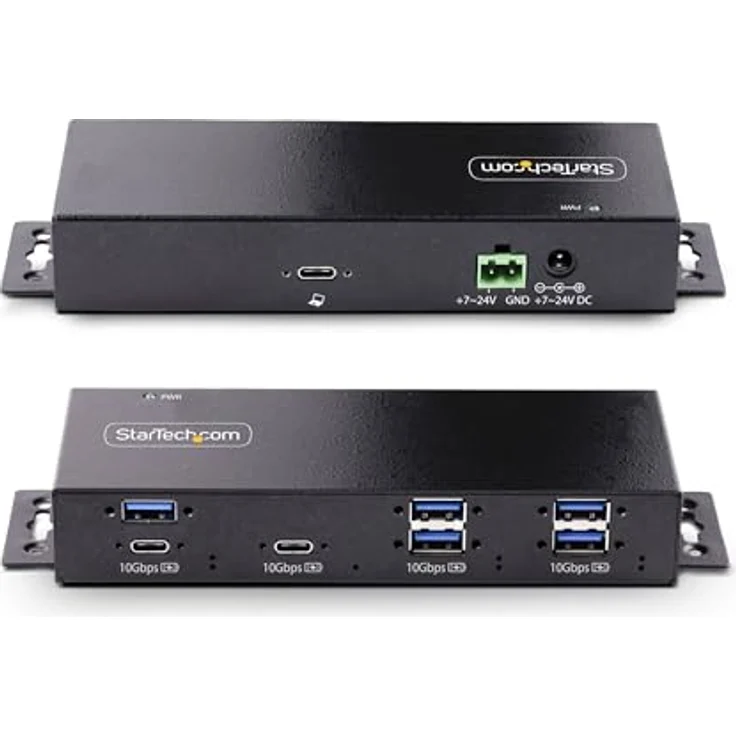 StarTech.com 7-Port Industrial USB Hub, 10Gbps, Metal Mountable, TAA-konform, schwarz – Bild 3