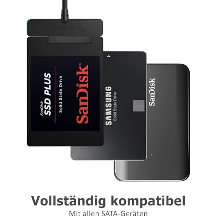 Sabrent Festplatten - Zubehör Gehäuse Adapter USB 3.0 zu SSD - 2,5-Zoll-SATA-Festplatten Adapter [Optimiert für SSD, Unterstützt UASP SATA III] (EC-SSHD) - Preisvergleich – Bild 4