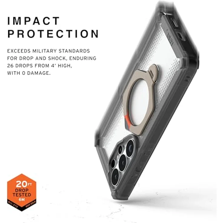 URBAN ARMOR GEAR Plasma XTE 360 Case für Samsung Galaxy S26 Ultra, Kickstand Hülle mit Wireless Charging Kompatibilität, grau – Bild 3
