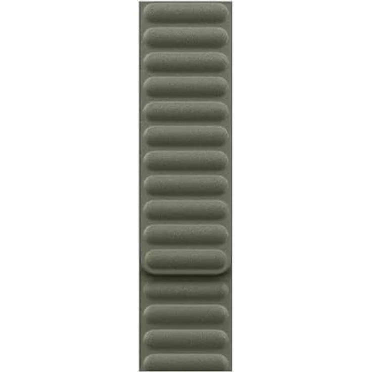 Apple Watch Band Magnetic Link, 46 mm, salbeigrau, S/M, aus recyceltem Feintwill mit Magnetverschluss – Bild 1