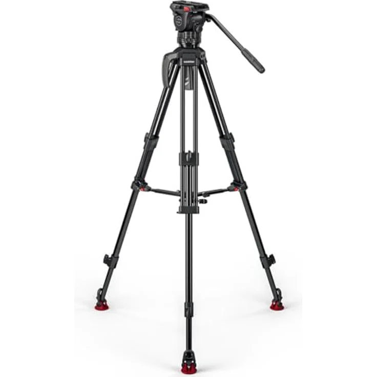 Sachtler Stativ System Ace XL AL MS Mk II (1018AM), Kamera-Zubehör mit 2-stufigem Aluminiumstativ, unterstützt Nutzlasten bis zu 8 kg (17,6 lbs), beleuchtete Libelle – Bild 4