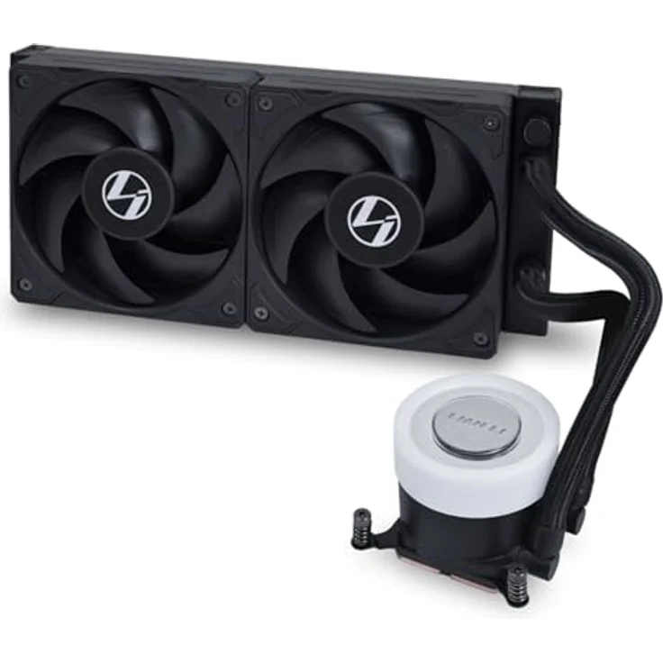 Lian-Li GA II Lite Performance AiO Wasserkühlung - 240mm, schwarze Hochleistungs-Pumpe mit RGB-Beleuchtung und hochdichtem Aluminiumkühler – Bild 5