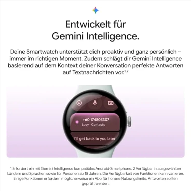 Google Pixel Watch 5 (45mm) LTE, Smartwatch mit AMOLED LTPO Display, IP68, Obsidian – Bild 11