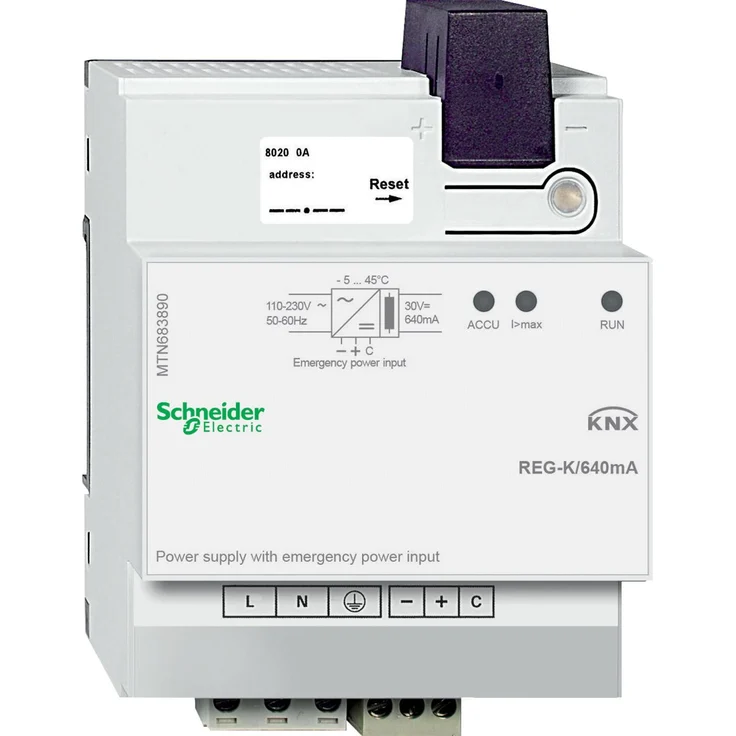 Schneider Electric MTN683890, KNX Spannungsversorgung mit 1 Port, 640 mA, Weiß