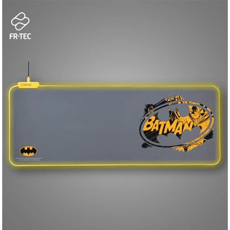 FRTEC Batman Edition, RGB-LED-Mauspad und Tastaturmatte, Plug and Play, rutschfeste Unterseite, weiche Oberfläche, XL Größe – Bild 2