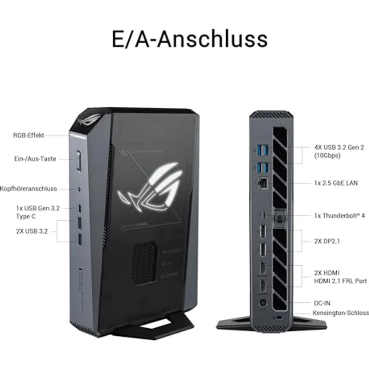 ASUS ROG GR70-N90043AN, Mini-PC mit AMD Ryzen 9 8940HX, 16 GB RAM, 1 TB SSD, GeForce RTX 5060, sternengrau, Windows 11 Home – Bild 4