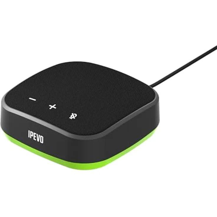 Ipevo VC-A10 USB Tragbare Freisprecheinrichtung, Konferenzen, Videoanrufe, Online-Meetings, Hybrid-Arbeit, Besprechungsräume, Rauschunterdrückungsmikrofon, 360°-Sprachabdeckung, einfache Einrichtung,