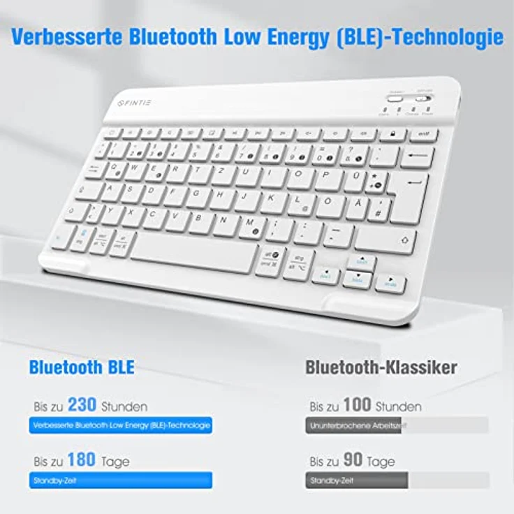Fintie Tastatur Hülle Case Cover für iPad 10.2 Pencil Halter QWERTZ – Bild 8