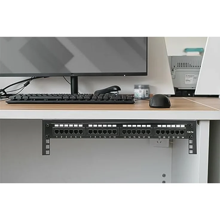 DIGITUS DN-48003 – 19-Zoll Rahmen – 2HE – Universal Wandmontage-Rahmen für 19" Equipment – Vertikal 105 x 504 x 151 mm – Schwarz – Bild 4