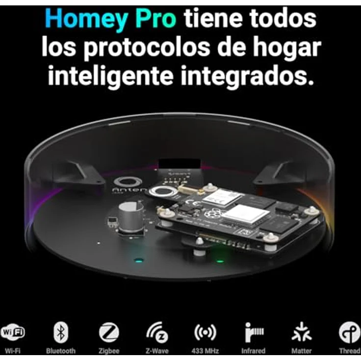 Homey Pro (2026), Smart Home Hub mit Ethernet-Anschluss, Zigbee und Z-Wave, Schwarz – Bild 8