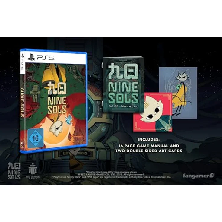 Fangamer Nine Sols - PS5, 2D Actionspiel mit taoistischer Mythologie, handgezeichnete Kunst, inkl. 16-seitigem Handbuch und Kunstkarten – Bild 2
