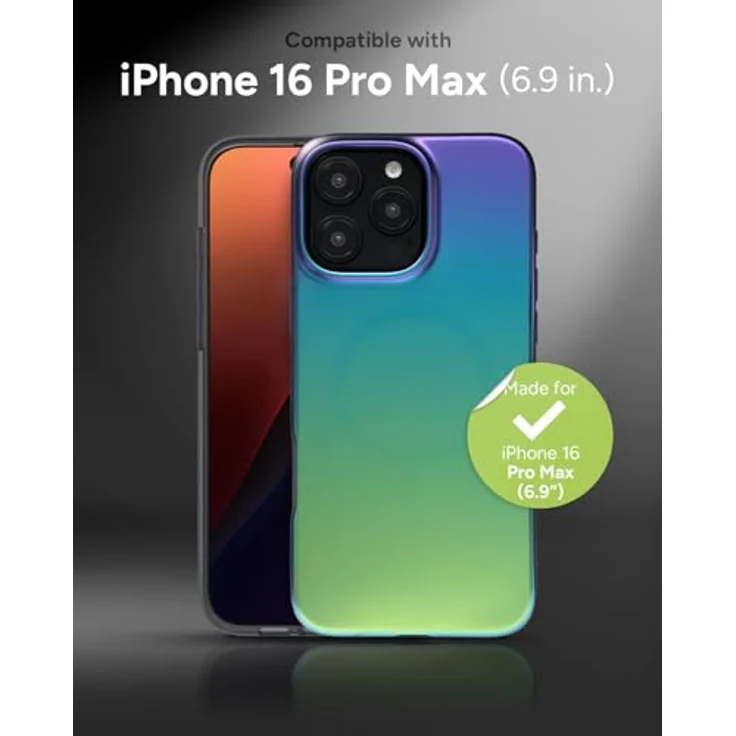 ZAGG Milan Snap Graphen-verstärkte Hülle für iPhone 16 Pro Max [6.9-Inch], MagSafe-kompatibel, stoßfest, Rabenfeder schwarz – Bild 2