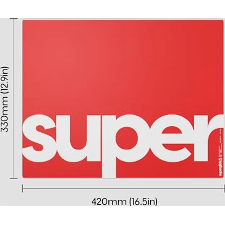 Pulsar Superglide V3 Glass Pad Type-S, XL Gaming Mauspad, optimiert für Speed Maussensor, Glasoberfläche, rote Farbe – Bild 7