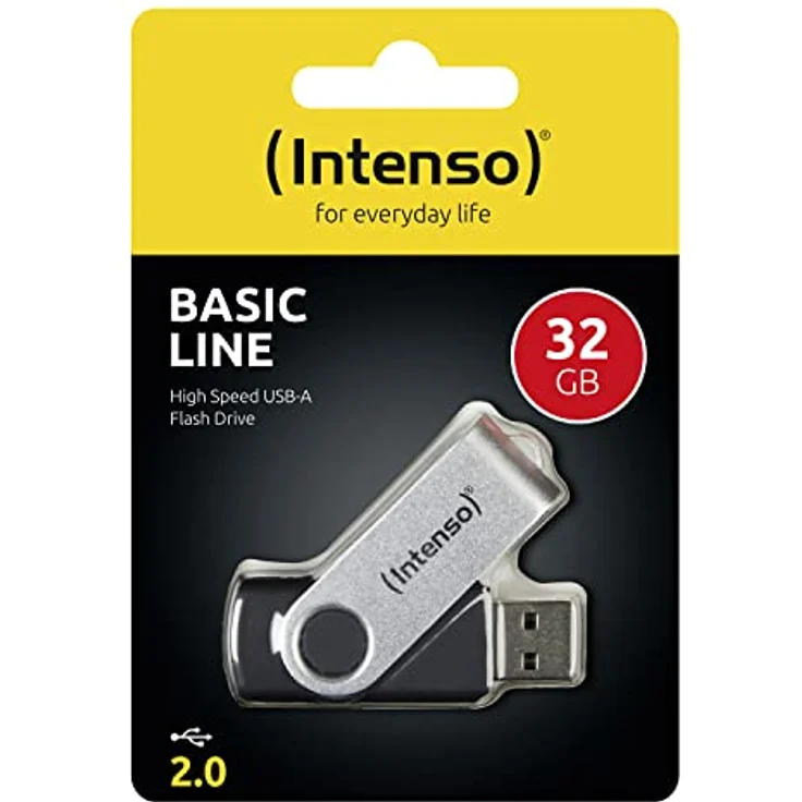 Intenso Basic Line 32 GB USB-Stick USB 2.0 silber-schwarz – Bild 2