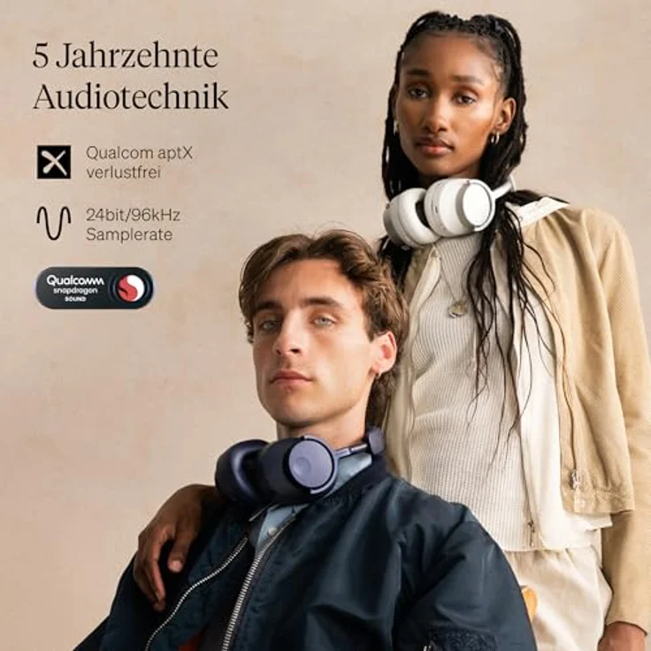 Cambridge Audio Melomania P100 SE, Bluetooth Kopfhörer mit aktiver Geräuschunterdrückung, 100 Stunden Wiedergabezeit, austauschbarem Akku und Tragetasche – Weiß – Bild 4