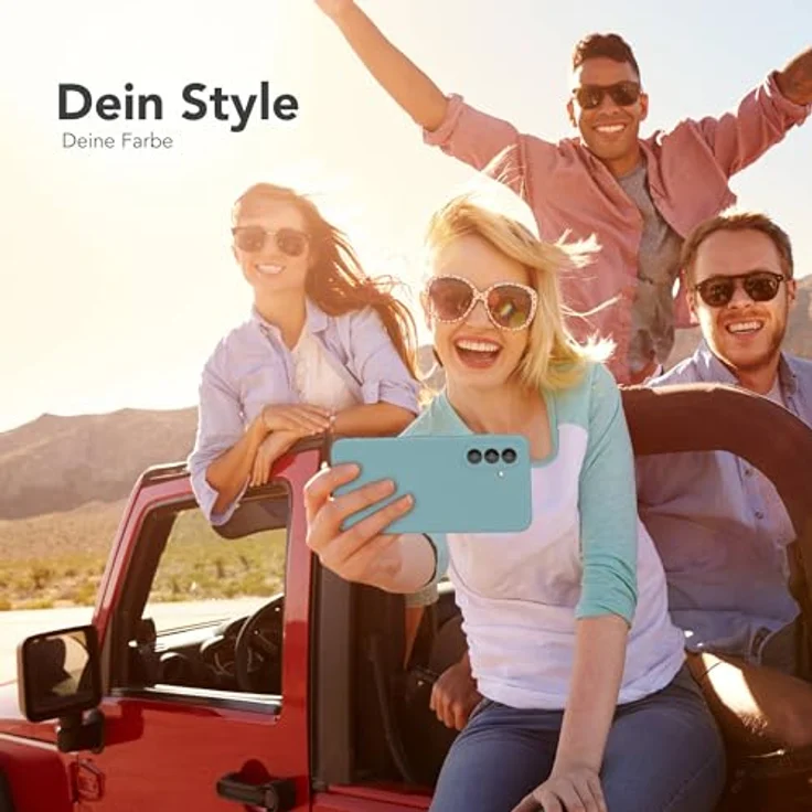 EAZY CASE Silikonhülle für Galaxy A26, Blaugrün Matt, stoßfestes Slim Case mit Kameraschutz und kabellosem Laden – Bild 2
