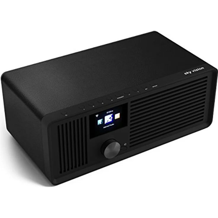 sky vision DAB 70 IR – Stereo DAB Plus Radio, WLAN Internet Radio (DAB+, FM UKW, Radio WLAN-fähig, mit AUX-Anschluss Plus Kabel, Digital Radio Wecker, mit Fernbedienung), schwarz – Bild 4