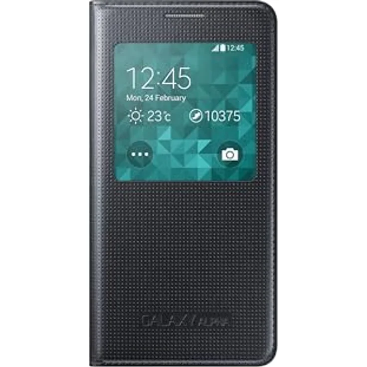 Samsung S-View Schutzhülle Flip Case Cover für Samsung Galaxy Alpha - Schwarz – Bild 3