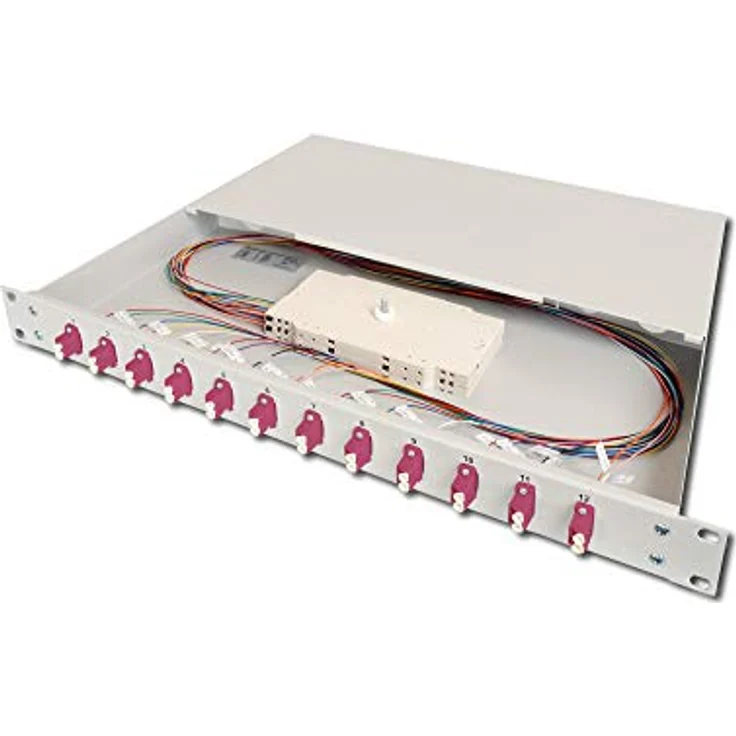 Digitus DN-96331-4 LWL-Patchpanel, 12 Port LC, 1 HE, vollmetallgehäuse, spleißfertig mit Spleißkassetten – Bild 3