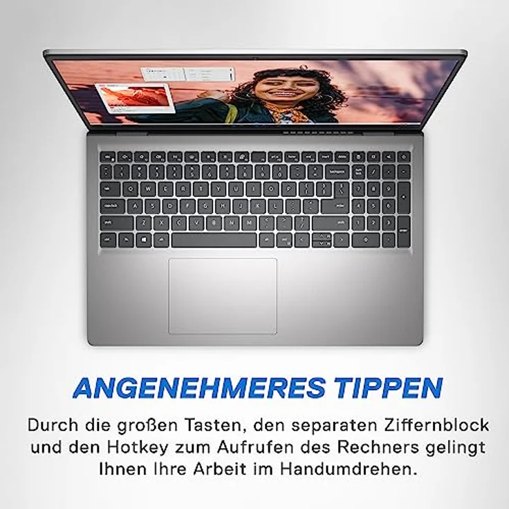Dell Inspiron 15 3530 Laptop | 15,6" FHD 120Hz Display | Intel Core i7-1355U | 16 GB RAM | 512 GB SSD | Intel Iris Xe Graphics | Windows 11 Home | QWERTZ Tastatur | Silver – Bild 5
