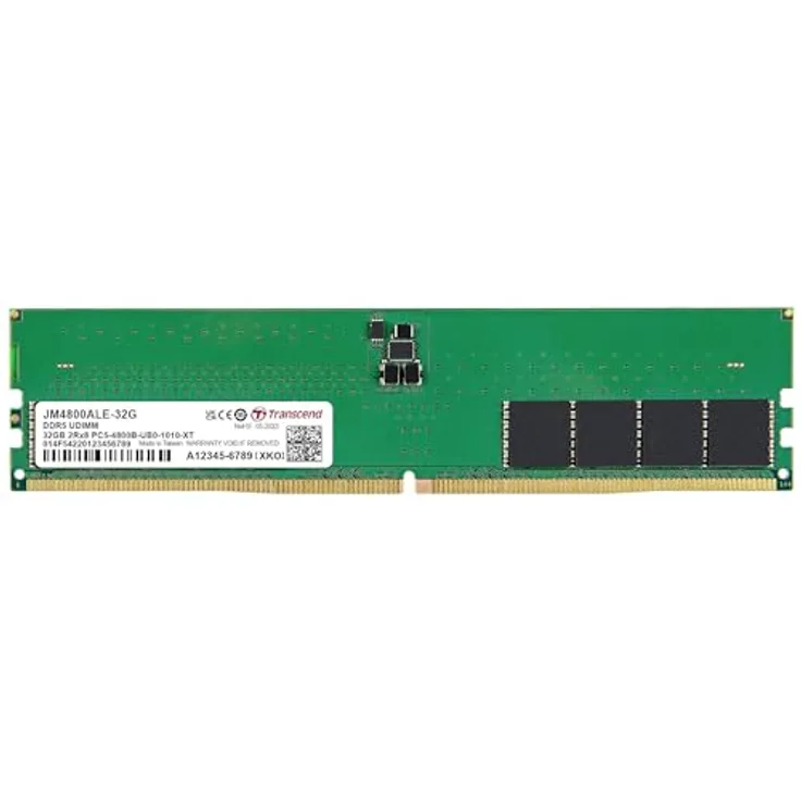 Transcend PC-Arbeitsspeicher Modul 32GB DDR5 4800MHz - JM4800ALE-32G, Long-DIMM DRAM-Module