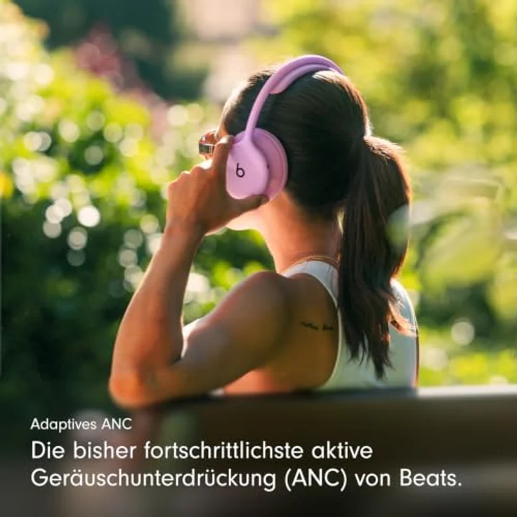 Beats 360, Over-Ear Kopfhörer mit Geräuschunterdrückung, schweiß- und wasserbeständig, pink mit austauschbaren Performance-Polstern aus Strickgewebe – Bild 5