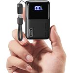 INIU Mini Power Bank 10000mAh, 45W Schnellladegerät mit USB-C Kabel, kompatibel mit iPhone 16/15/14/13, Samsung, Google, MacBook und iPad