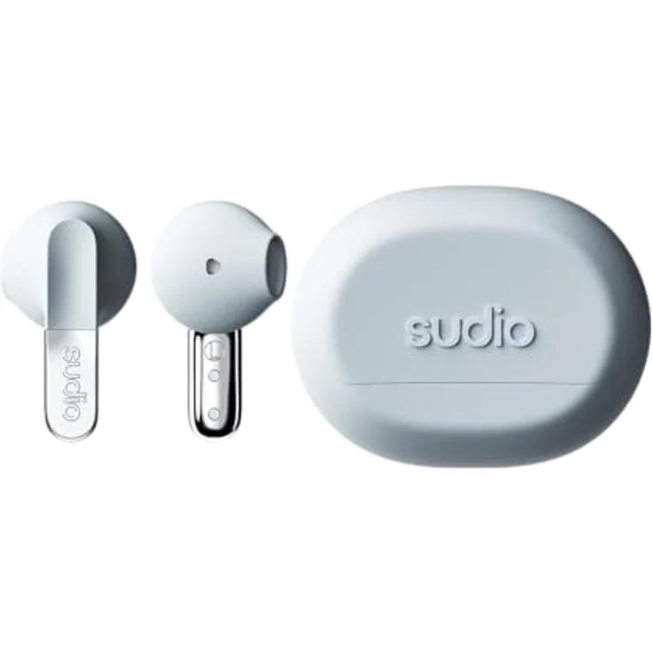 Sudio N3BLU, Kabellose In-Ear Kopfhörer mit ANC, 30 h Akkulaufzeit, spritzwassergeschützt, Weiss – Bild 2