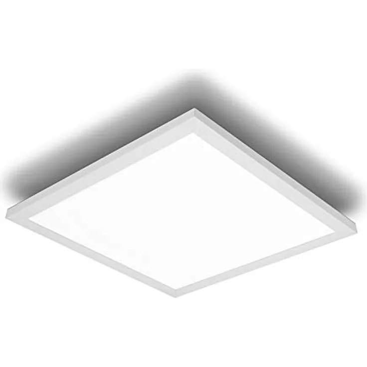 IMPTS Lampe Wohnzimmer 40x40cm LED Deckenleuchte flach Neutralweiß 3000K, 21W, Weißer Rahmen