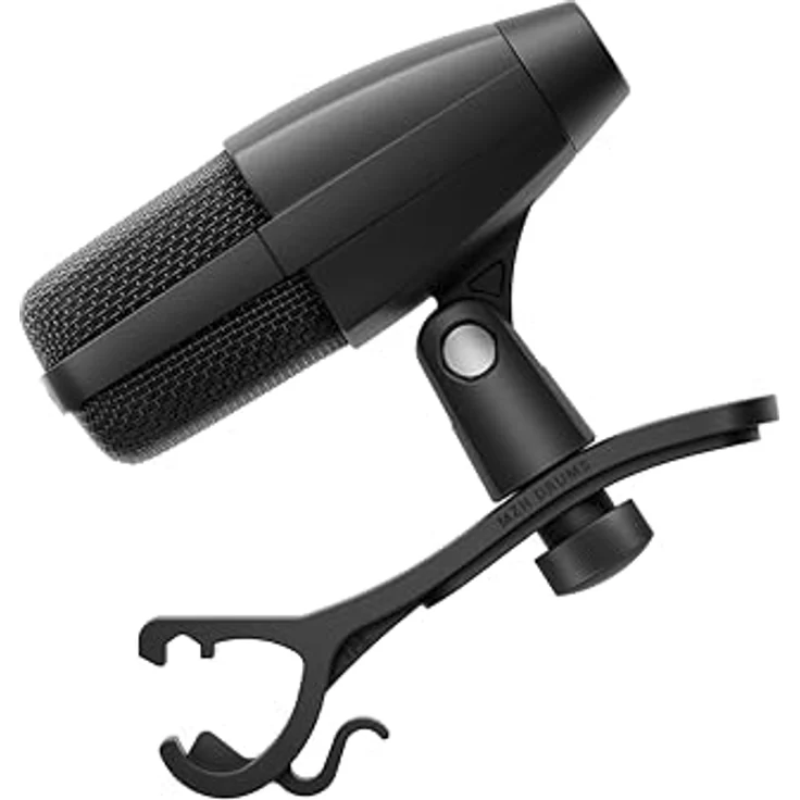 Sennheiser MD 421 Kompakt, Dynamisches Mikrofon mit nierenförmiger Richtcharakteristik und MZW Schlagzeugklemme, schwarz – Bild 3