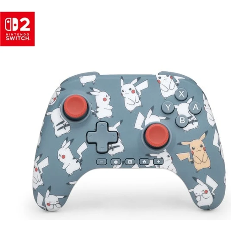 PowerA Advantage Wireless Controller für Nintendo Switch 2 - Pokémon: Pikachu Moments, mit Hall Effect Thumbsticks, 30 Stunden Akkulaufzeit und programmierbaren Advanced Gaming Buttons