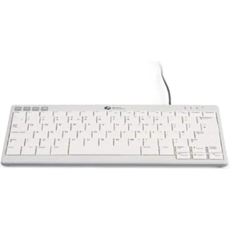 Bakker Elkhuizen Ultraboard 950 V2 Compact, Kabelgebundene Tastatur mit integriertem USB-Hub und ergonomischem Design, Grau – Bild 3