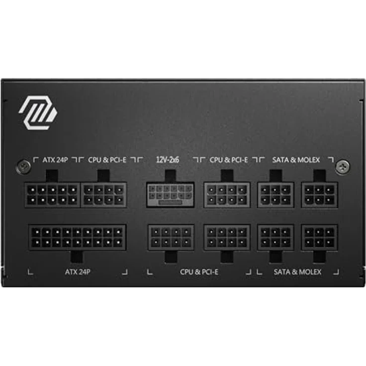 MSI MAG A750GL PCIE5 II, 750 W PC-Netzteil, 80 PLUS Gold, vollmodular, aktive Kühlung, Schwarz – Bild 6