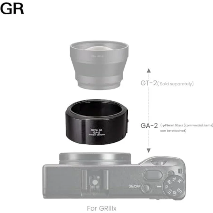 Ricoh GR Vorsatzadapter GA-2, Objektivzubehör mit 49mm-Einschraubgewinde für Filter – Bild 4