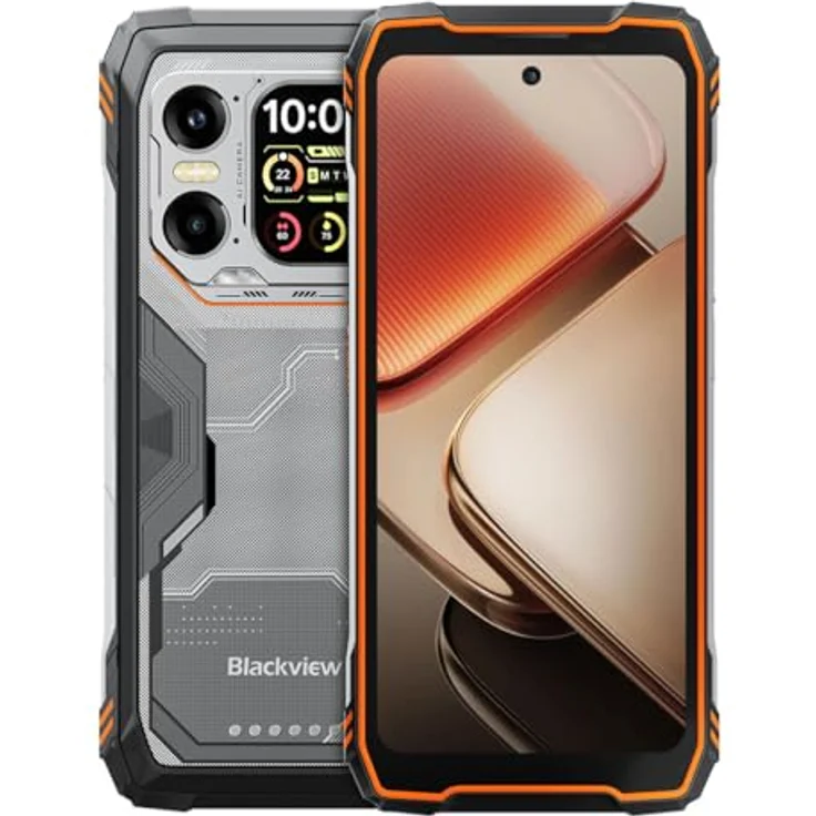 Blackview XPLORE 1 5G Rugged Smartphone, 36GB RAM, 256GB Speicher (erweiterbar bis 2TB), 6,78″ FHD+ 120Hz Dual-Display, 64+50MP + 20MP Nacht-Vision, IP68/IP69K/MIL-STD-810H, Orange – Bild 1