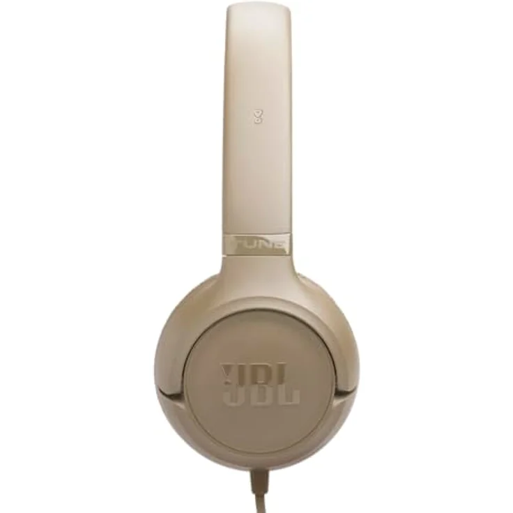 JBL Tune 530 C, Comfort-Fit Wired On Ear Kopfhörer mit Mikrofon, Pure Bass Sound, EQ-Presets, USB-C Konnektivität, faltbares Design, verwicklungsfreies Kabel, Beige – Bild 2