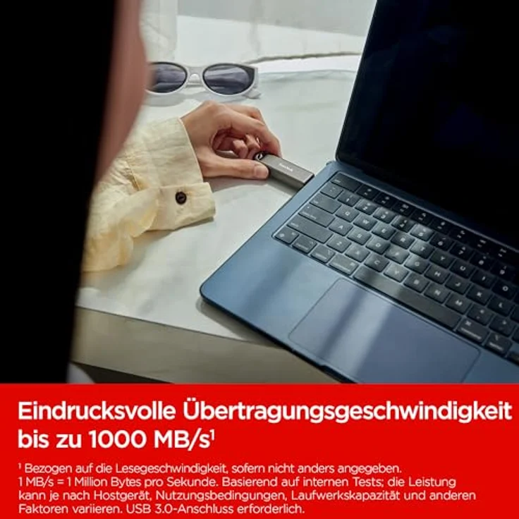 SanDisk Extreme PRO, 1 TB High-Performance USB Type-C-Flash-Laufwerk, Lesegeschwindigkeit bis zu 1.000 MB/s, Schreibgeschwindigkeit bis zu 900 MB/s, RescuePRO Deluxe-Software – Bild 4