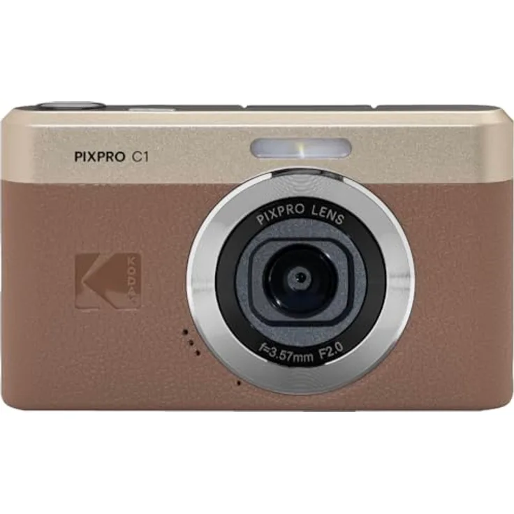 KODAK Pixpro C1, Ultrakompakte Digitalkamera mit 13MP BSI CMOS, 4X Zoom, 7,1 cm LCD-Bildschirm und LED-Blitz - Marron