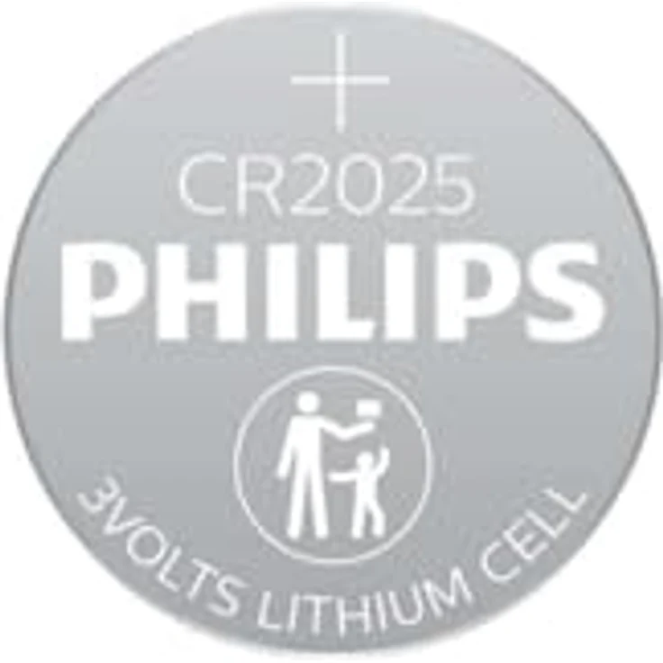 Philips CR2025 Knopfzelle, Lithium-Batterie 5 Stück, Schwarz, 3 Volt – Bild 2