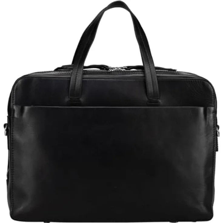 Jost Arva Aktentasche, 100% Leder, 36 cm mit Laptopfach, schwarz