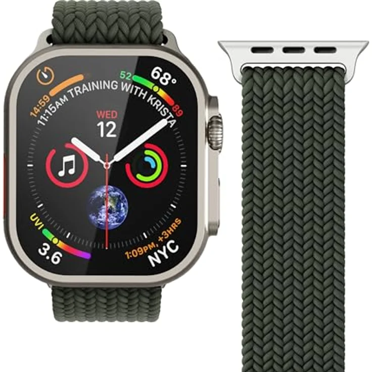 Vonmählen Woven Loop Armband für Apple Watch 40 | 41 | 42 mm, Olive, versandkostenfrei – Bild 2
