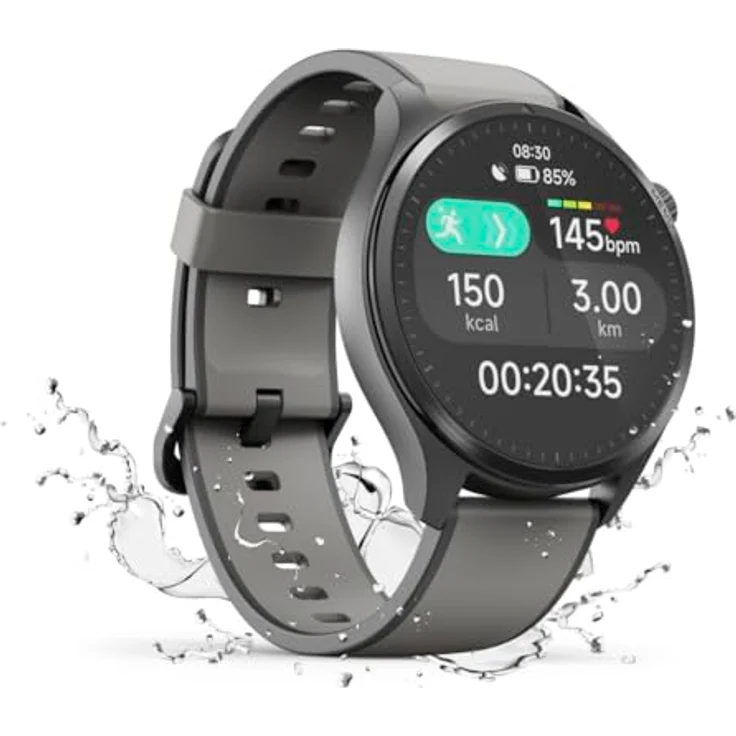 Hama Smartwatch 9000 (Musikspeicher, AMOLED Farbdisplay 1,43“ Panda Glass, GPS, Telefonfunktion, wasserdicht, WhatsApp, Sprachassistent, Schlaftracker, 110 Sportmodi, Schrittzähler, Pulsmesser) schwarz – Bild 5