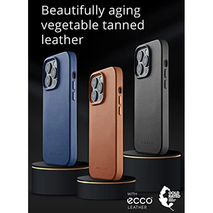 Mujjo iPhone 14 Pro Lederhülle | MagSafe Hülle | Slim iPhone 14 Pro MagSafe Hülle Leder Hülle für iPhone 14 Pro Handyhülle i 14 Pro Hülle Apple iPhone 14 Pro – Bild 4